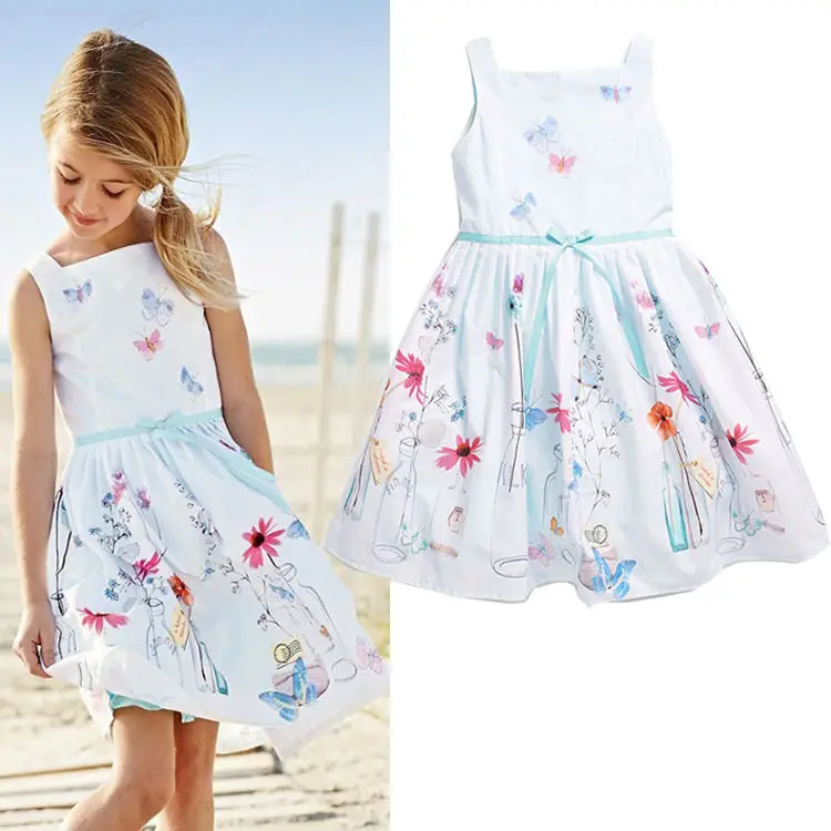 Baby Kids Girls Cute font b Dress b font Princess Flower Sleeveless Summer Gown font b