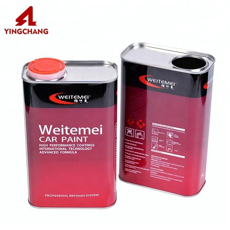 
1L oil paint rectangular metal tin can with metal lid 