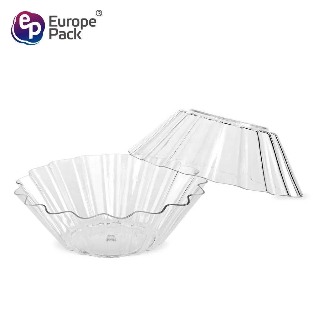 Shantou manufacturer direct disposable 4.2ml clear PS flower shape dish