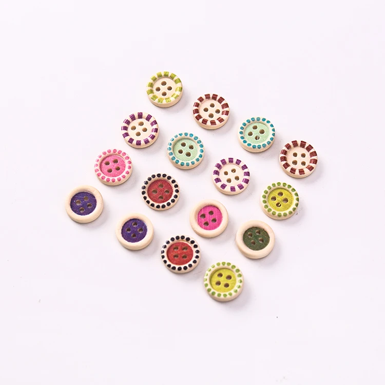 Laser Engraving Black Wooden Button For Clothes