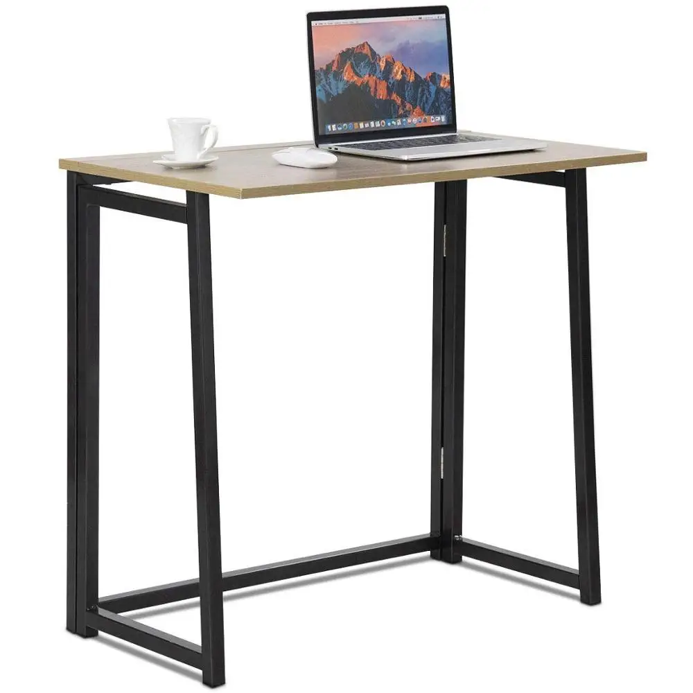 Folding Table, Small Foldable Computer Desk, Home Office Laptop Table Writing Desk for Small Space