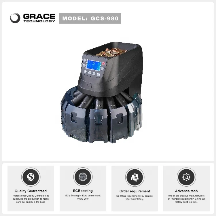 
2019 design best seller portable coin counter and sorter machine 