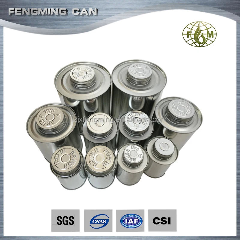 4 унц.-32 унц. завинчивающейся крышкой пвх цемента жестяные банки с кистью крышкой