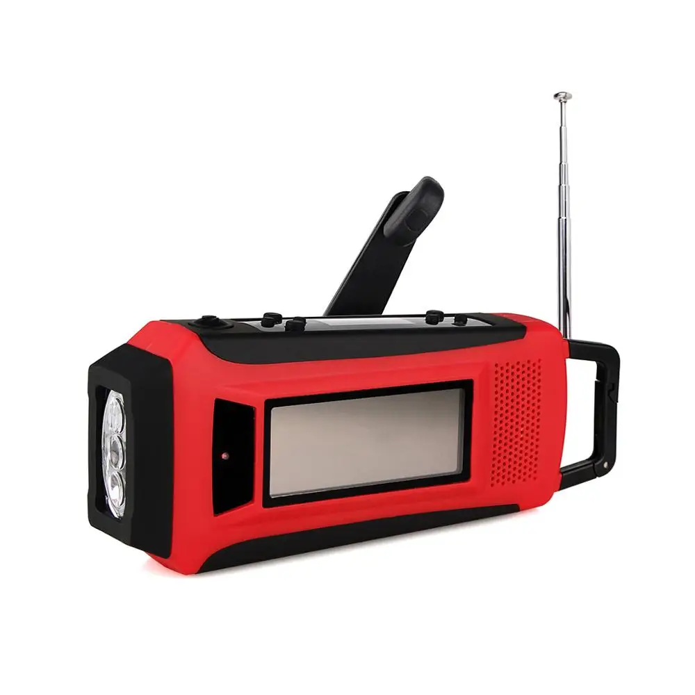 Digital Emergency Solar Hand Crank FM/AM/NOAA Weather Radio with LED Flashlight & Phone Charger & Screen