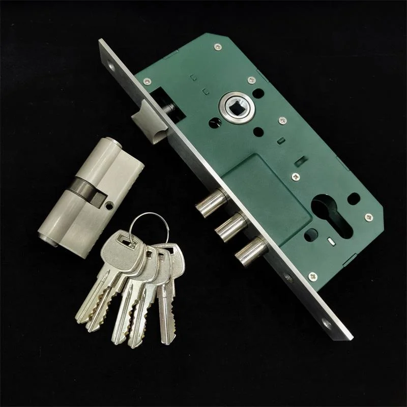 3 bullet stainless steel round pin lock body brass cylinder set