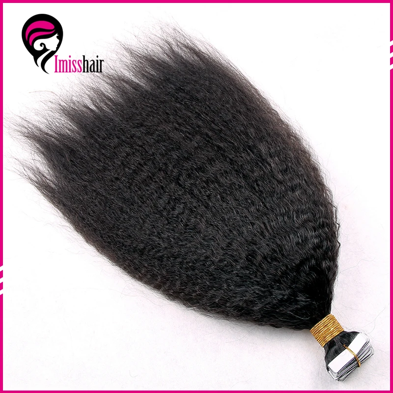 wholesale high quality kinky straight tape hair