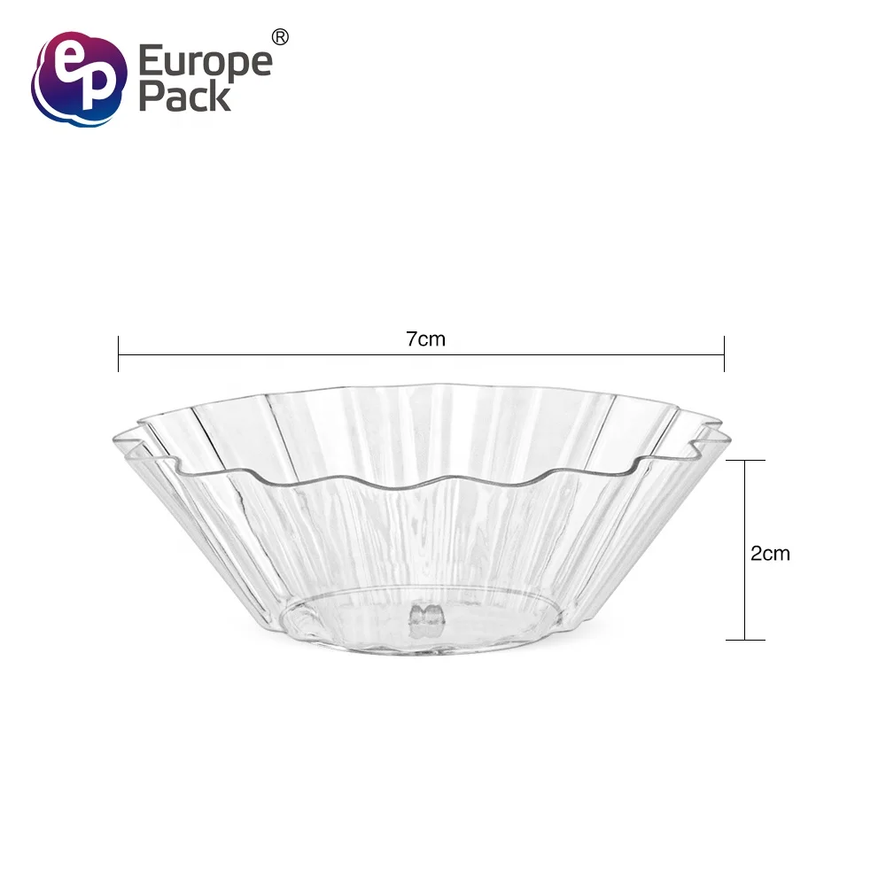 Shantou manufacturer direct disposable 4.2ml clear PS flower shape dish