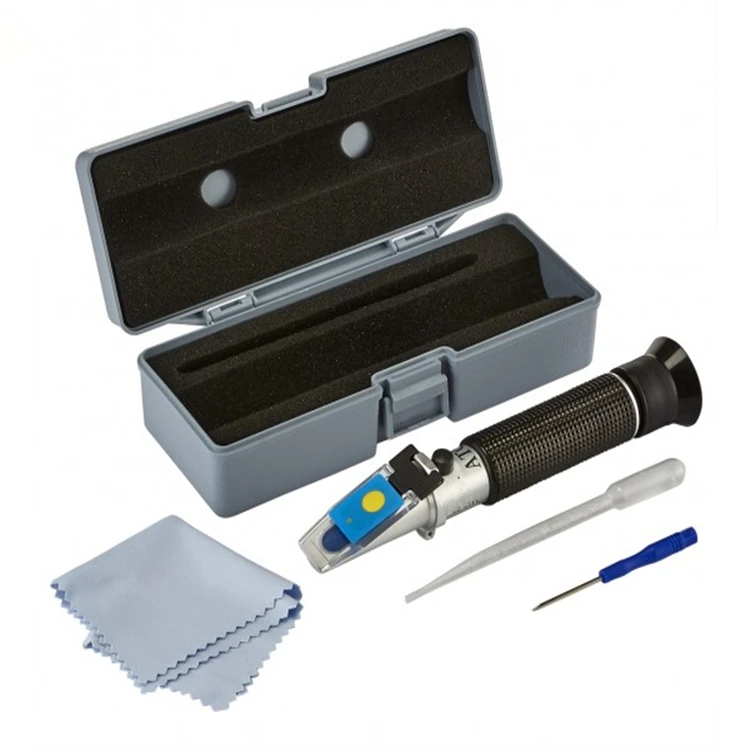 Led Refractometer For Reading Salinity With Calibration Fluid  ATC Function
