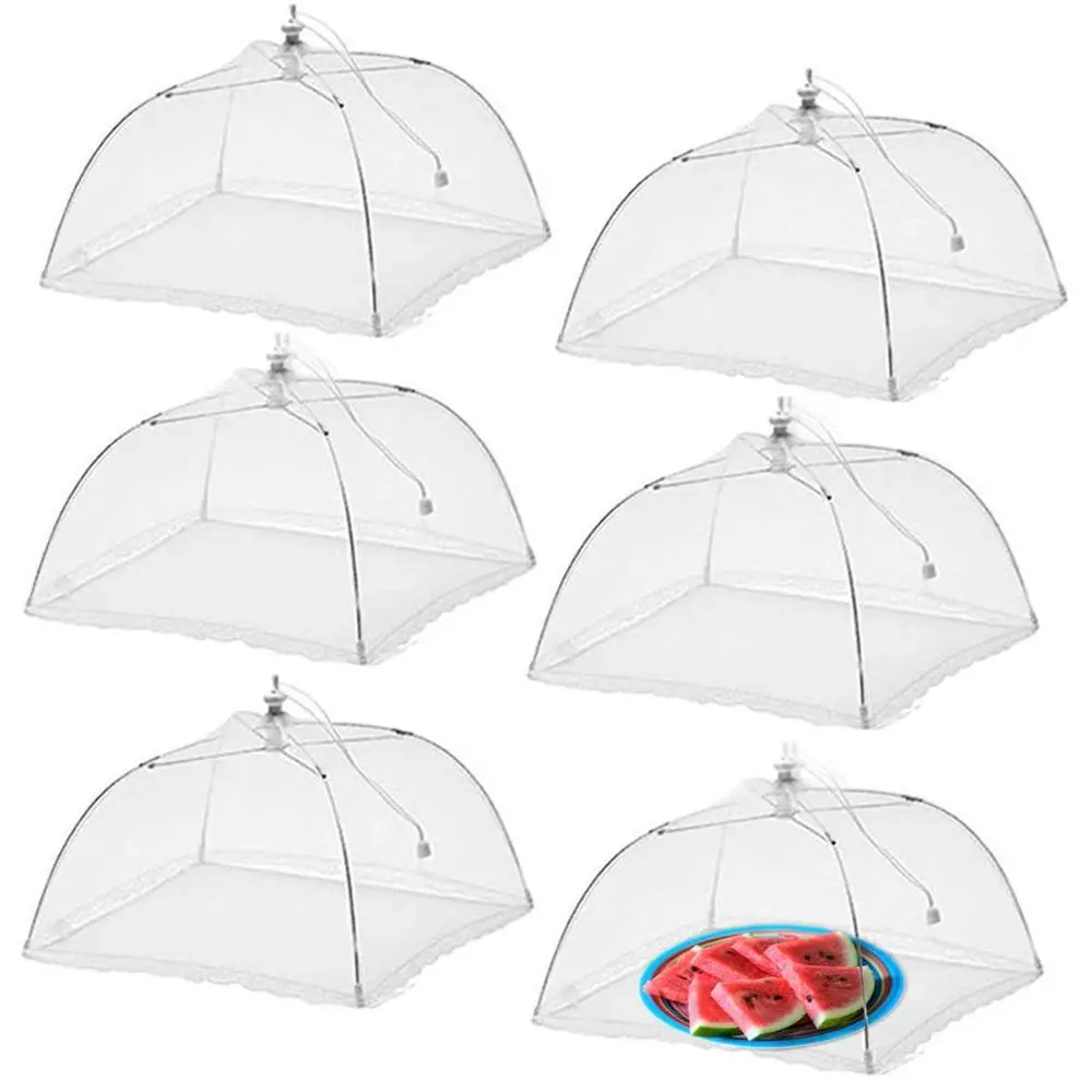  Kitchen Accessories Protect Food Mesh Foldable Dome Net Umbrella Picnic Dish