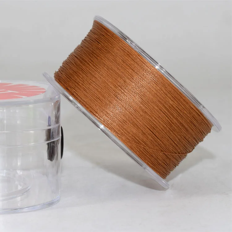 boxed different colors 0.45mm 0.55mm 0.65m 100% polyester round waxed thread for hand sewing leather