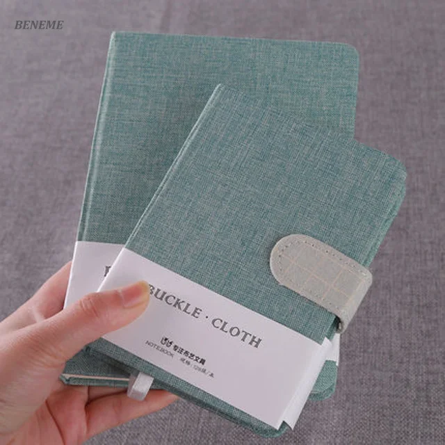 Wholesale Fancy Office Stationary Set Cloth Hard Cover Custom Linen Fabric Magnetic Closure Notebook with Clasp