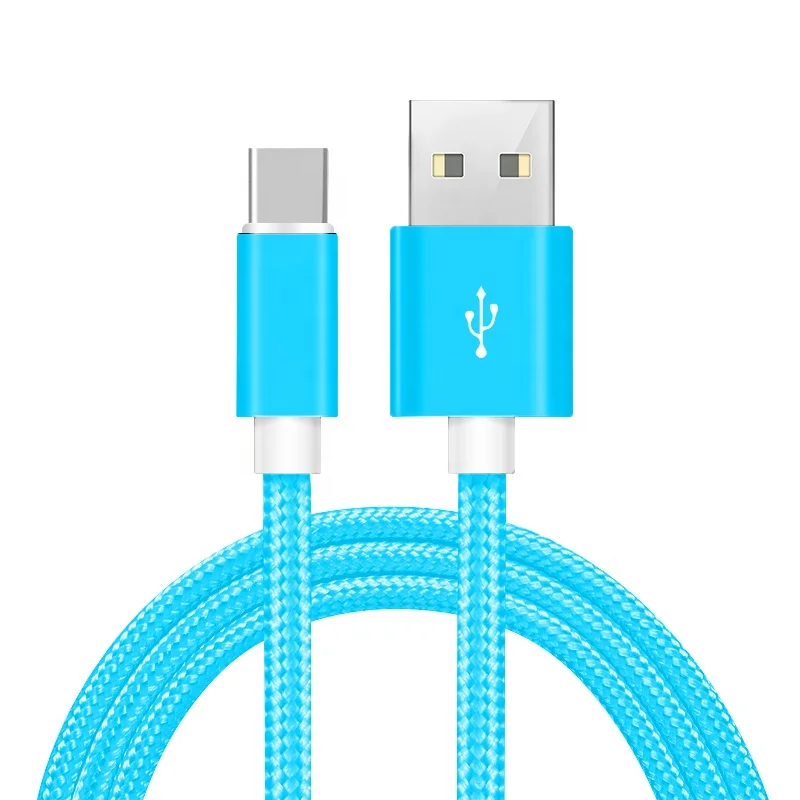  США Бесплатная доставка 1 м нейлоновый Плетеный micro usb зарядный кабель для