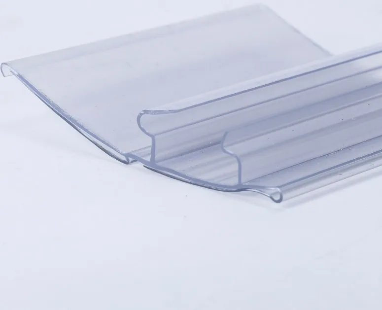 
popular PVC Clear PVC Price Label Holder Strip Data Strip Plastic Name Tag Holder for Shelves 