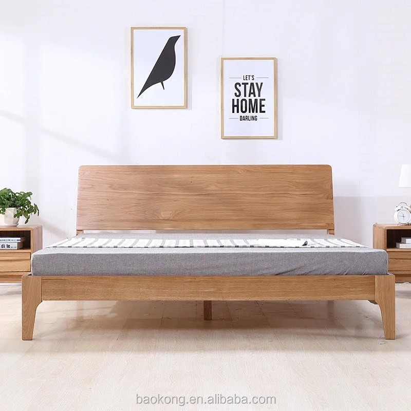 Modern Solid Wood Queen/King Size Hotel Bed