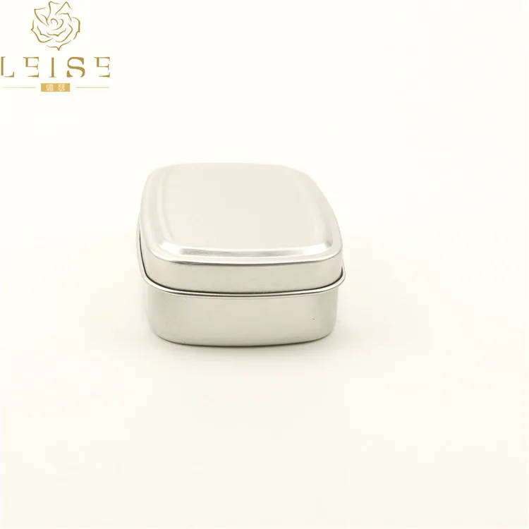 The square Travel Decorative Metal Soap Tin Pack Box Luxury Soap Packaging Box  Aluminium Box case Lollipop Lip Balm Al Tin A6