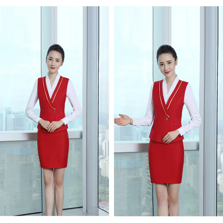 New design for Airline stewardess uniform with airport hostess uniform
