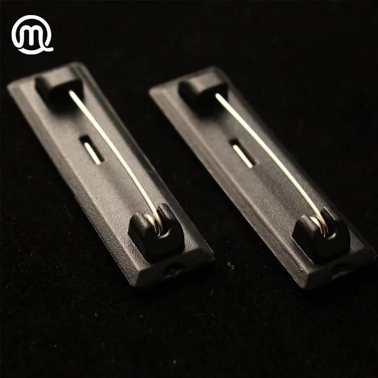 
black plastic safety pin bar with Adhesive ID Badge Crafts 