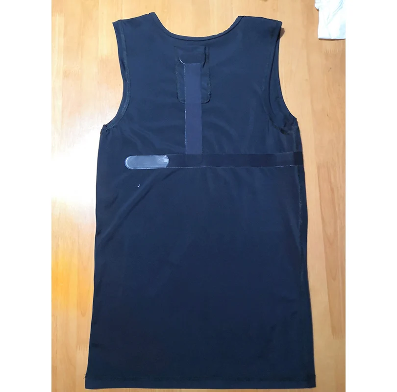 
heart rate monitor GPS T-Shirt sleaveless (HRM sensor not included, buttons on the neck) 