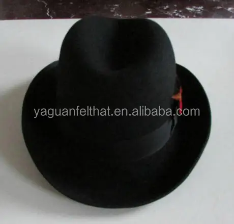 China factory YAGUAN wholesale wool felt bowler derby hat .top hat .president hat