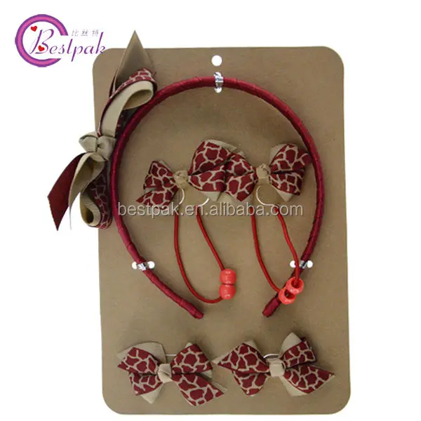 animal grain printing ribbon bow hair accessories