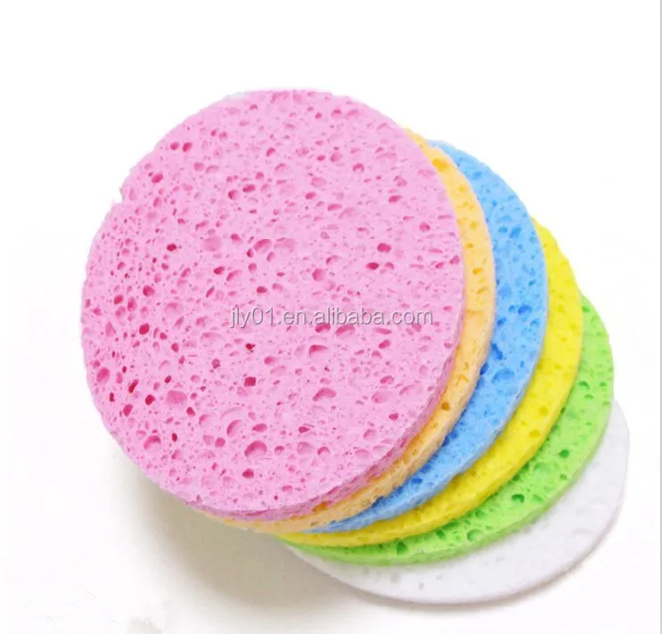 Customer Designed Compressed Cellulose Makeup Removal cleansing puff eco-friendly Facial Cleansing Sponge