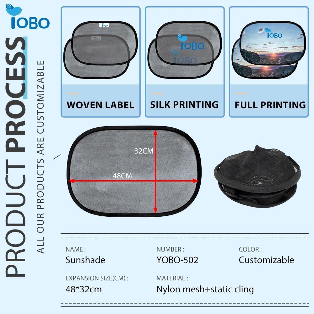 Newest nylon mesh car static cling sunshade car side window sunshade for baby protector
