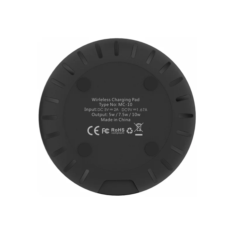 Amazon Hot Sale Qi 7.5W 10W Fast Wireless Charging Pad For Samsung Smartphone