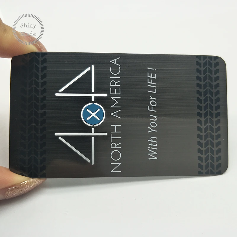 
Factory wholesale custom brushed finish metal stainless steel business card 