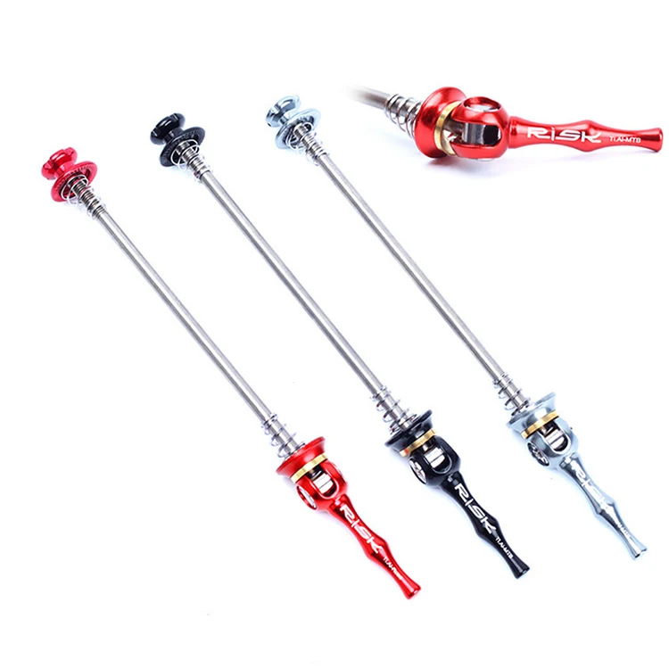 RISK Ultralight Quick Release Rod Road Bicycle QR Skewer Lever Titanium Shaft Rod Axis Aluminum Alloy For MTB Mountain Bike Hub