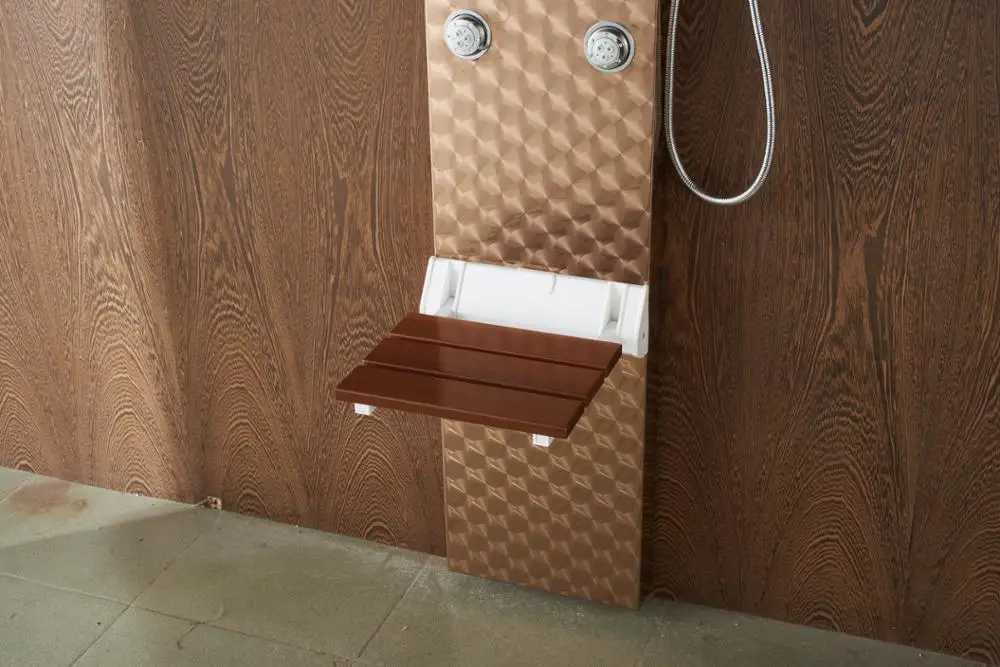 Golden Waterfall Shower Faucet Set Shower Column Tub Spout Hand Massage Jets Panel