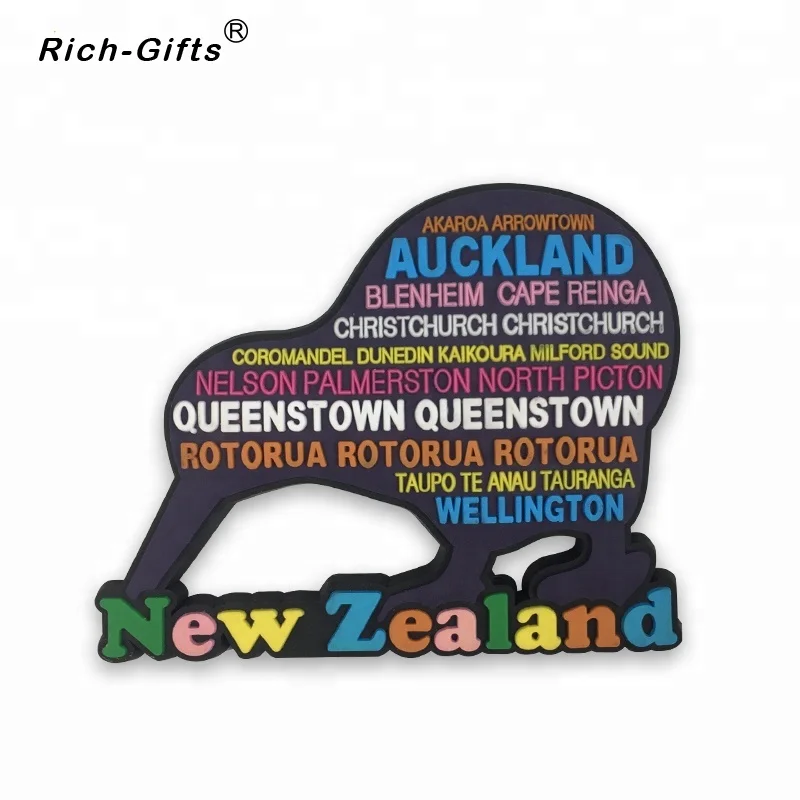 
Custom New Zealand Rubber Country Fridge Magnet 