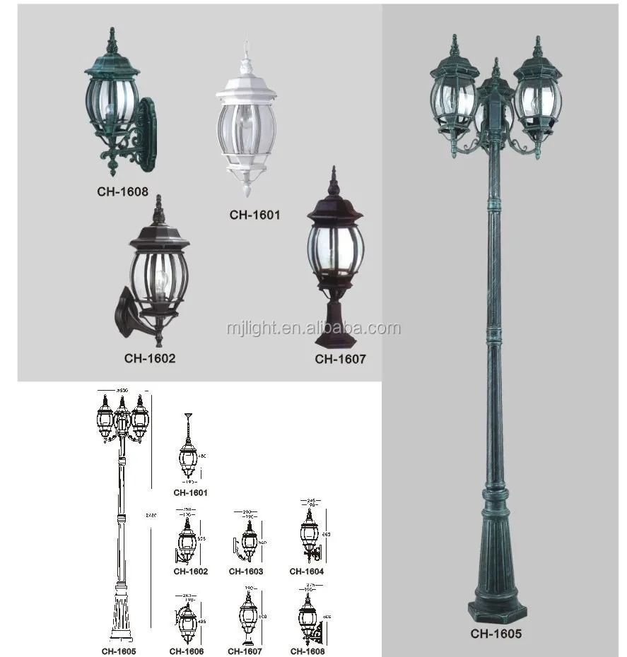 Bronze 30W 2M led garden lighting bollard