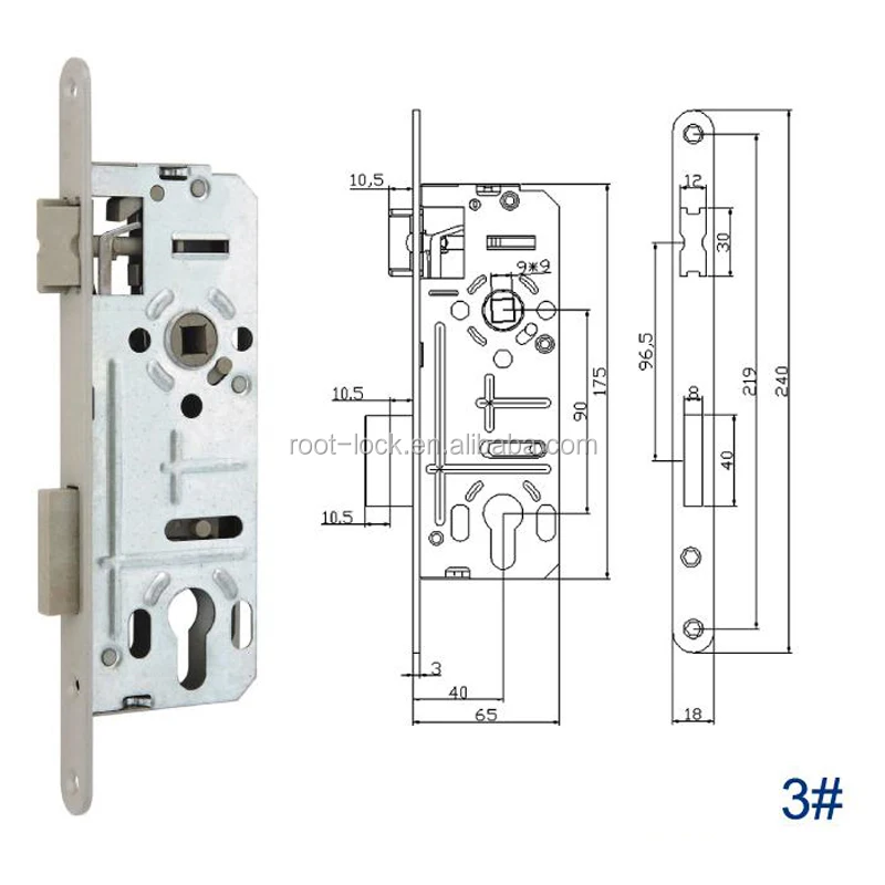 
3# Steel forend lever handle door lock door handle lock set door lock without handle 