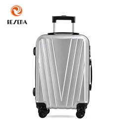 RESENA Factory Unique Design 3PCS Aluminous Trolley Suitcase Travel ABS Luggage Set