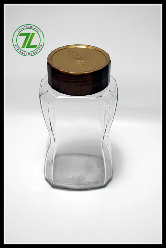 factory selling 810ML coffee glass bottle food container glass jar with plastic lid 27oz