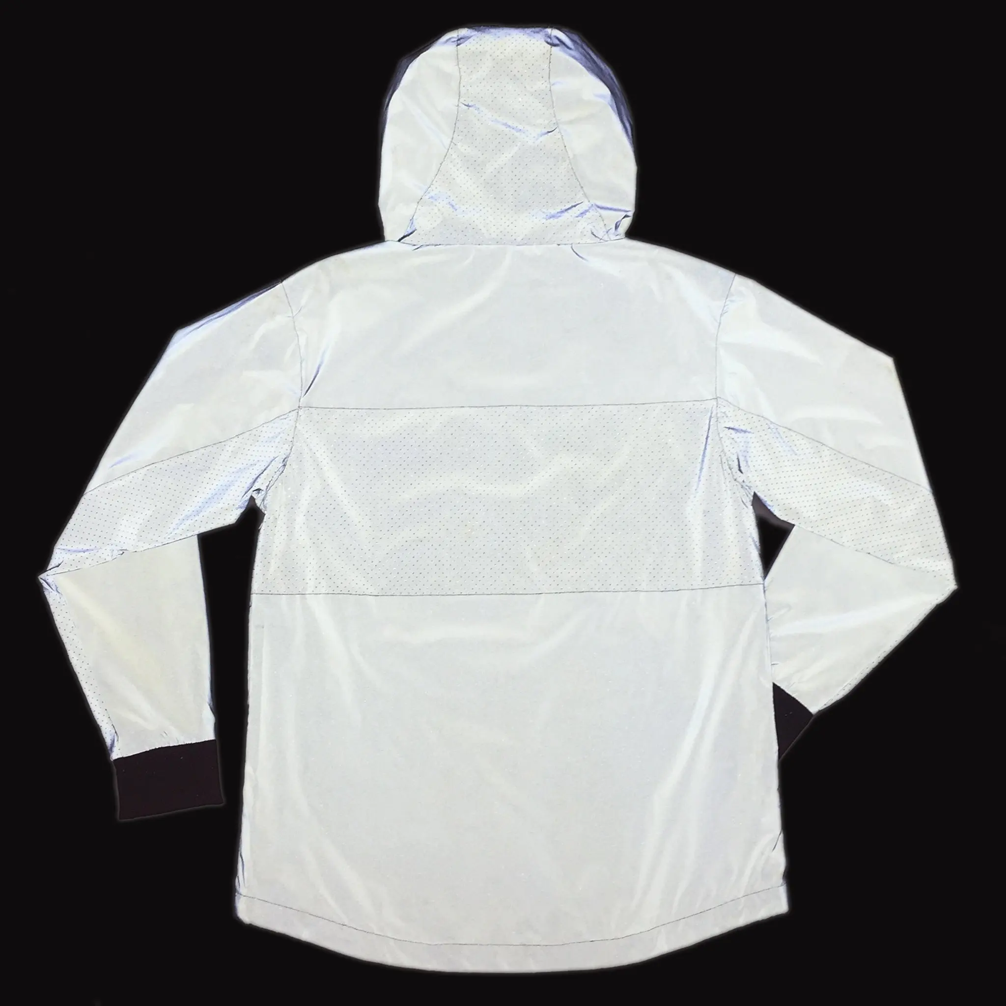 
Customized mens reflective jacket running 100% polyester reflective windbreaker 