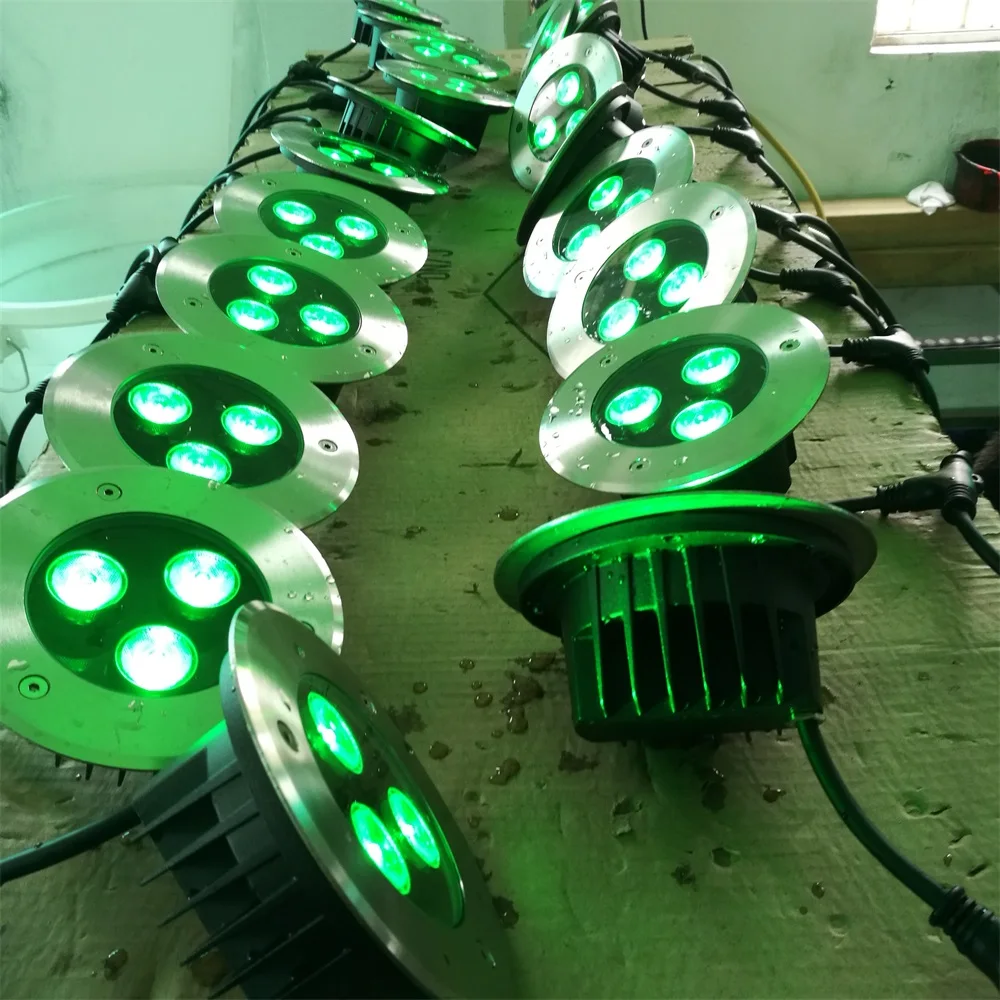 RGB утопленное напольное освещение 12-24Vdc 3X8W 4In1 Rgbw светодиодный подземный свет