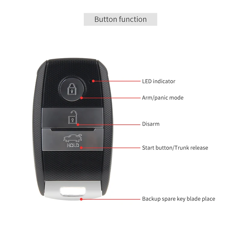 shock warning auto smart keyless entry system push button start remote starter car alarm