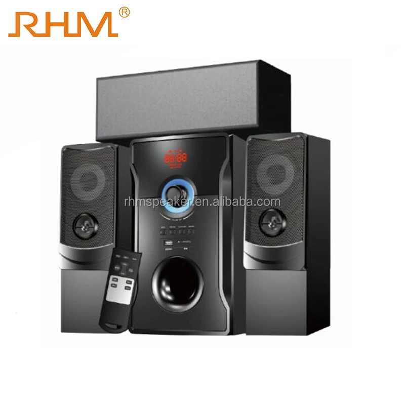 High Quality Bass Treble Adjustable Speakers Subwoofer Hi-Fi Loudspeaker Audio Aux AC Powered