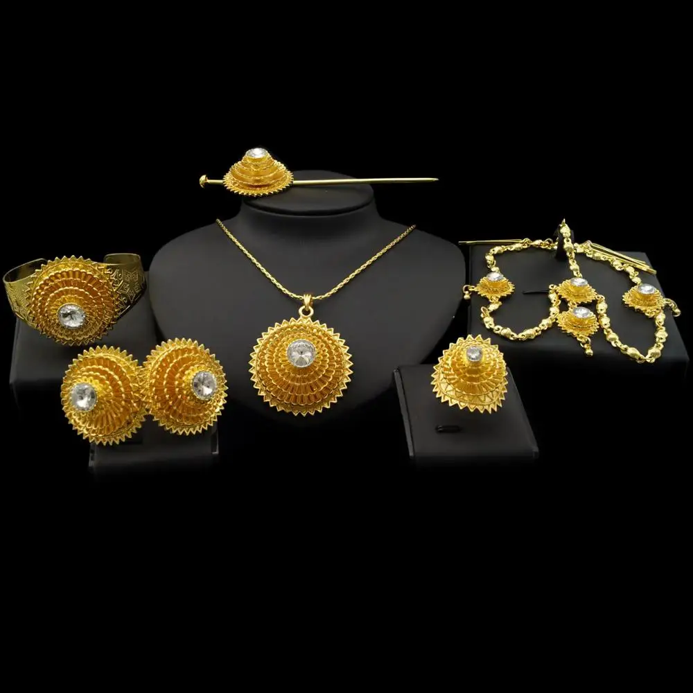 Ethiopian Necklaces Bracelets Habesha Jewelry Set