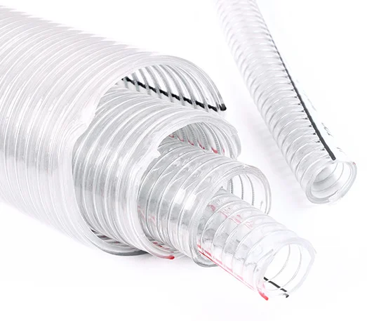 PVC spiral steel wire reinforced hose/ transparent PVC pipe