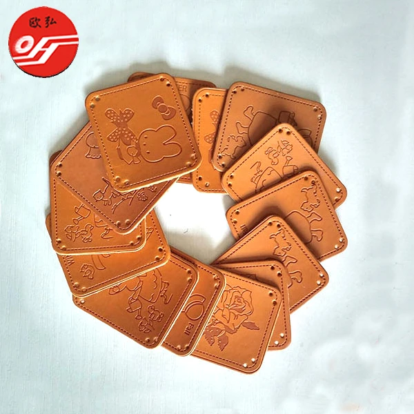 Wholesale Brand Logo Design Leather Label Tag for Bags