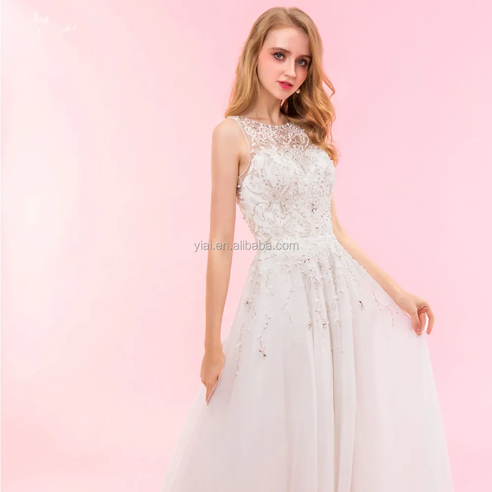 RSW1329 A Line Crystal Beads For Luxury Wedding Dress