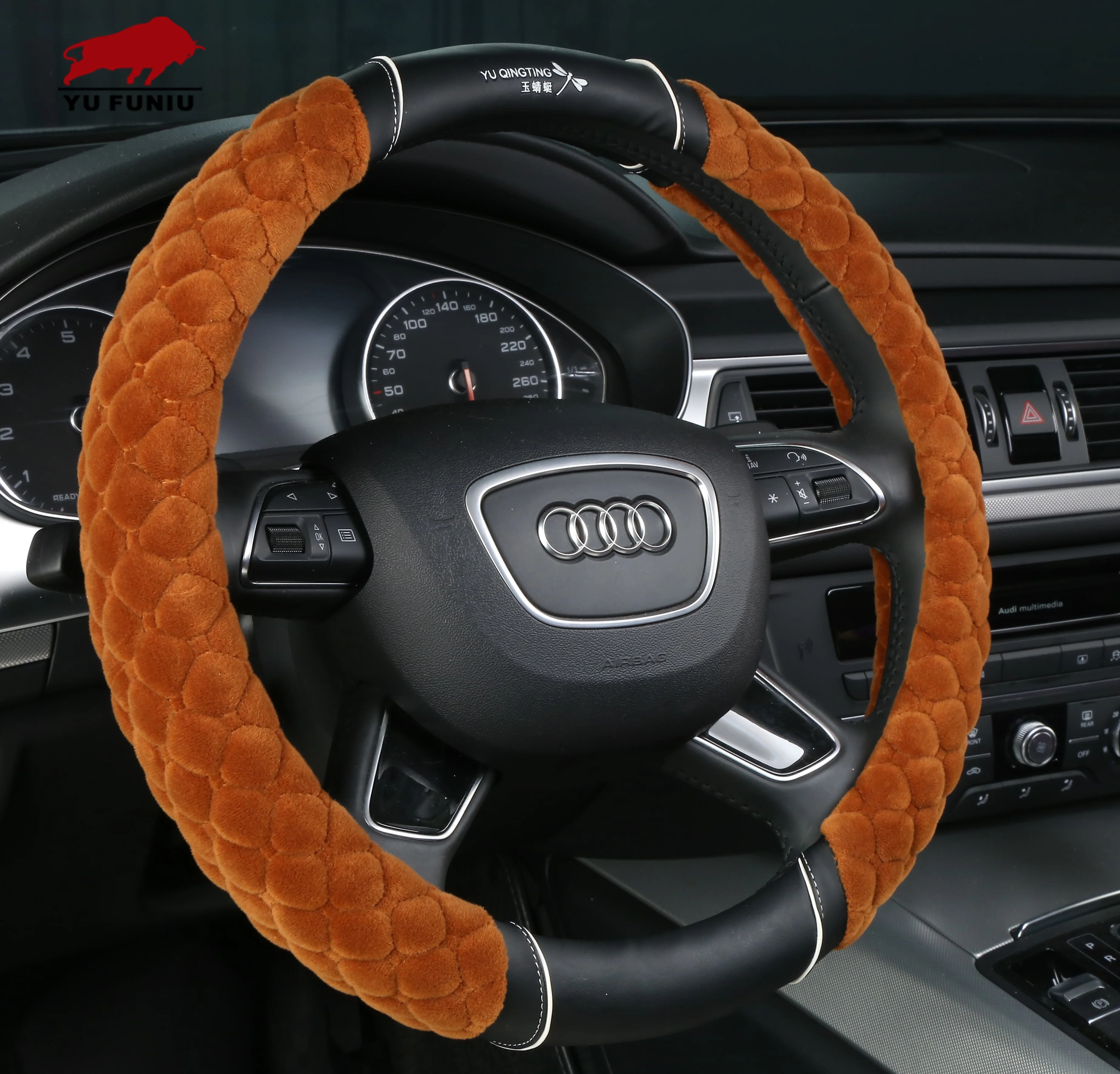 Lixian wool Car Steering Wheel Cover for winter