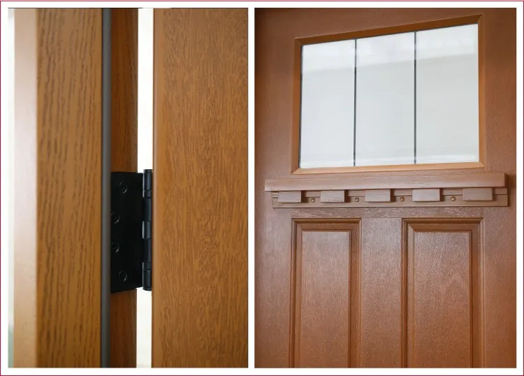 Craftsman Light Right-Hand Inswing Prehung Fiberglass Entry Door Security