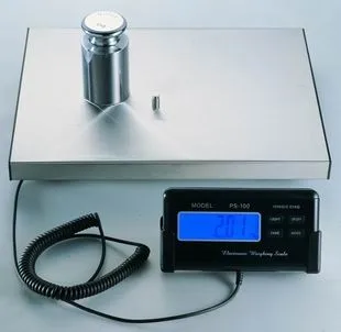 stainless steel digital bench scale 150kg 200kg postal and courier cargo weighing scale with large LCD screen indicator