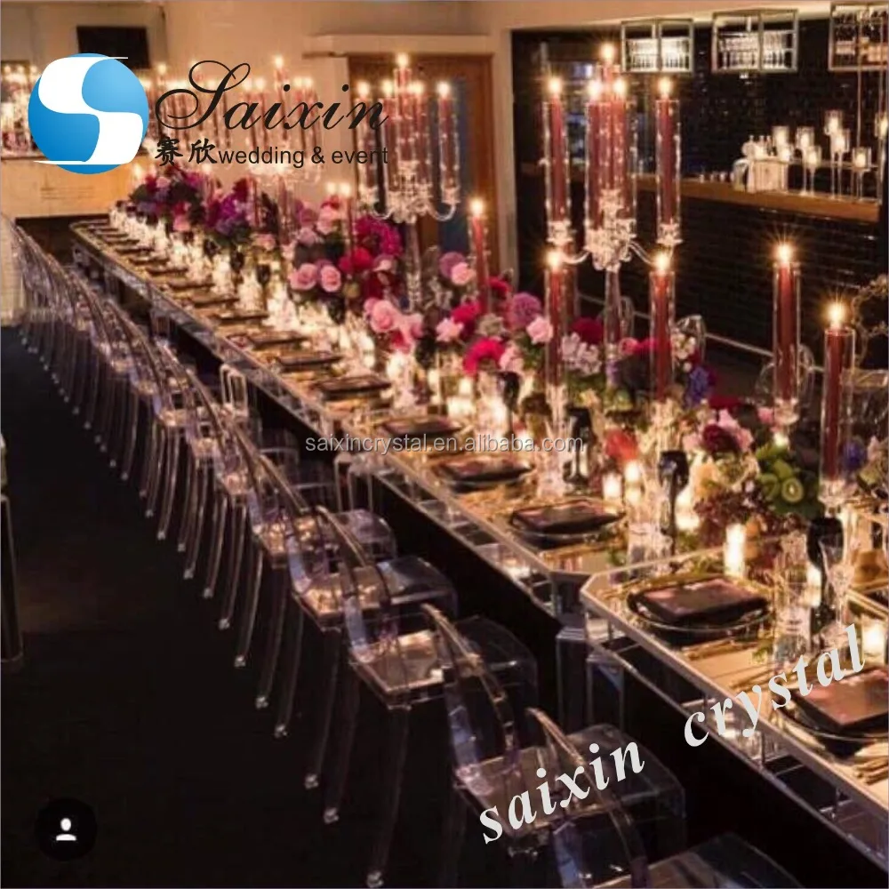 ZT-350 Beautiful candle holder 5 arms crystal candelabra