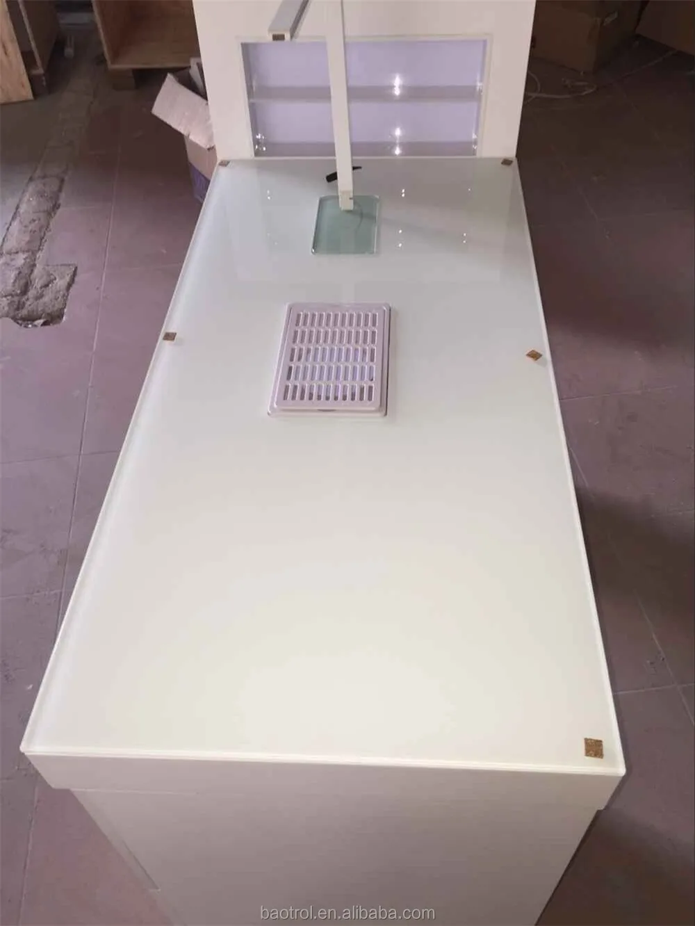 Customized modern design manicure table pure/modified acrylic solid surface nail table