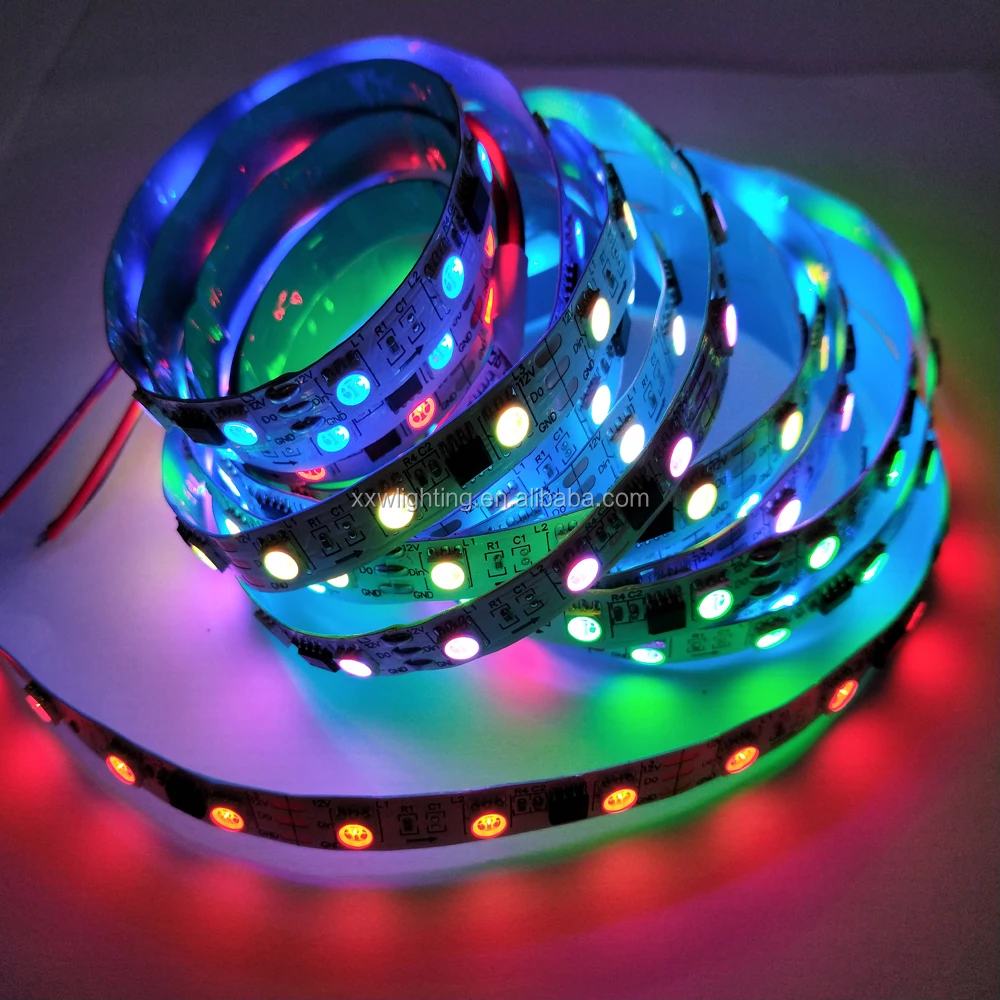 WS2812 WS2815 LPD6803 LED addressable flex strip light 5050RGB