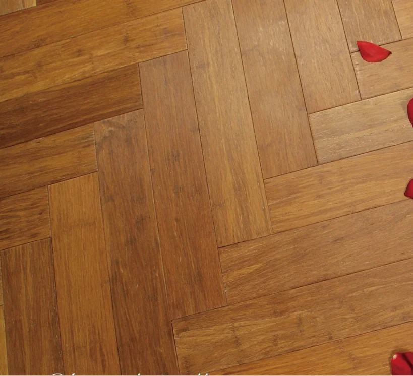 Herringbone Design Carbonized Bamboo Flooring